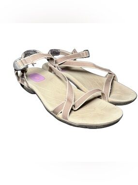 Teva Verra Sandals Women 7.5 Strappy Hiking Sporty Taupe Beach Walking Comfort